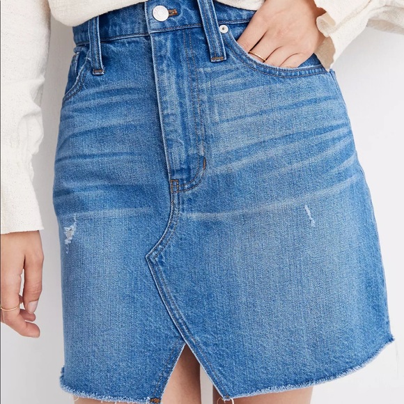 Madewell Rigid Denim A-Line Mini Skirt in Keene Wash - Picture 12 of 12
